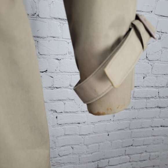 Saxton Hall Brown Thermo Lite Lined Belted Double Breasted Trench Coat Size 10 - Picture 5 of 16